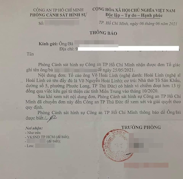  Xuất hiện thông tin có người tố giác NS Hoài Linh chiếm đoạt 13 tỷ đồng tiền từ thiện?  - Ảnh 1.