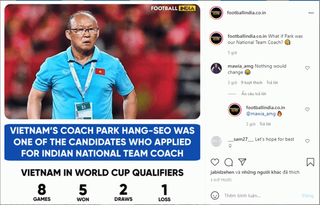  ĐT Ấn Độ muốn chiêu mộ HLV Park Hang Seo của Việt Nam? - Ảnh 1.