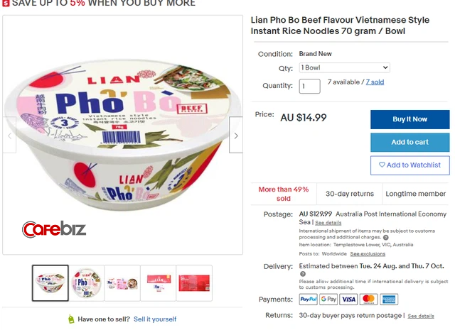 Công ty Việt bán phở ăn liền tại siêu thị Úc nhưng khiến “vua phở” Lý Quý Trung nhầm tưởng sản phẩm Hàn Quốc: Thương hiệu lạ hoắc, giá đắt gấp 3! - Ảnh 4.