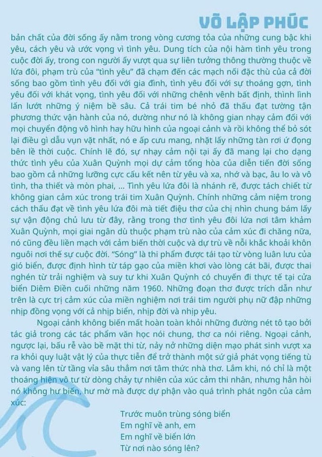 Bài văn phân tích tác phẩm Sóng của thủ khoa kỳ thi tốt nghiệp THPT gây tranh cãi: Dài 10 trang, ngôn từ uyên bác đến mức... người thường lạc lối - Ảnh 4.