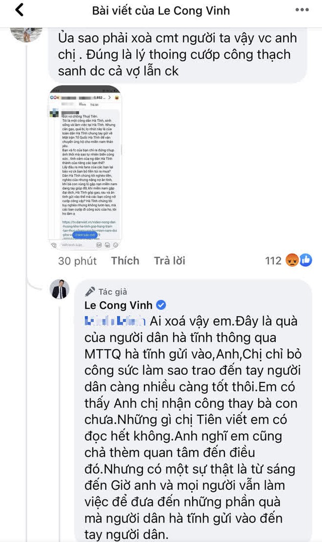 Thuỷ Tiên bị tố “nhận vơ” cả trăm tấn lương thực người dân Hà Tĩnh tiếp tế cho Sài Gòn, Công Vinh bức xúc lên tiếng phân trần - Ảnh 2.