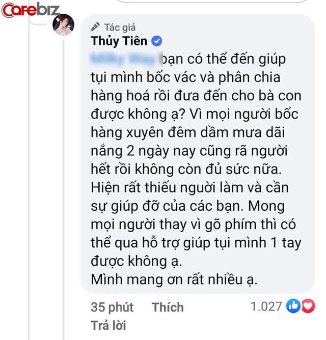 Sau khi bị tố nhận vơ, tranh công hàng trăm tấn lương thực từ thiện, Thủy Tiên bức xúc đáp trả: Mong mọi người bớt gõ phím, qua bốc hàng cứu trợ giúp mình! - Ảnh 2. Sau khi bị tố nhận vơ, tranh công hàng trăm tấn lương thực từ thiện, Thủy Tiên bức xúc đáp trả: Mong mọi người bớt gõ phím, qua bốc hàng cứu trợ giúp mình! - Ảnh 2.
