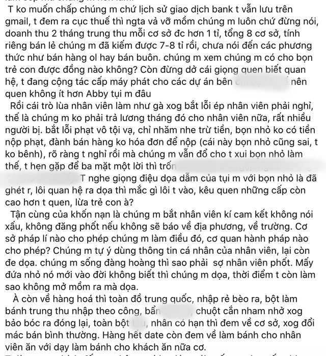 Bị quản lý cũ tố bóc lột nhân viên, bắt ký cam kết không phốt công ty, bán đồ không rõ nguồn gốc, ABBY xác nhận nội bộ công ty đang tổ chức họp để giải quyết - Ảnh 2.