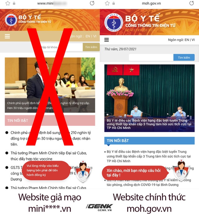 Giả mạo website đăng ký tiêm chủng của Bộ Y tế để đánh cắp tài khoản ngân hàng - Ảnh 2.