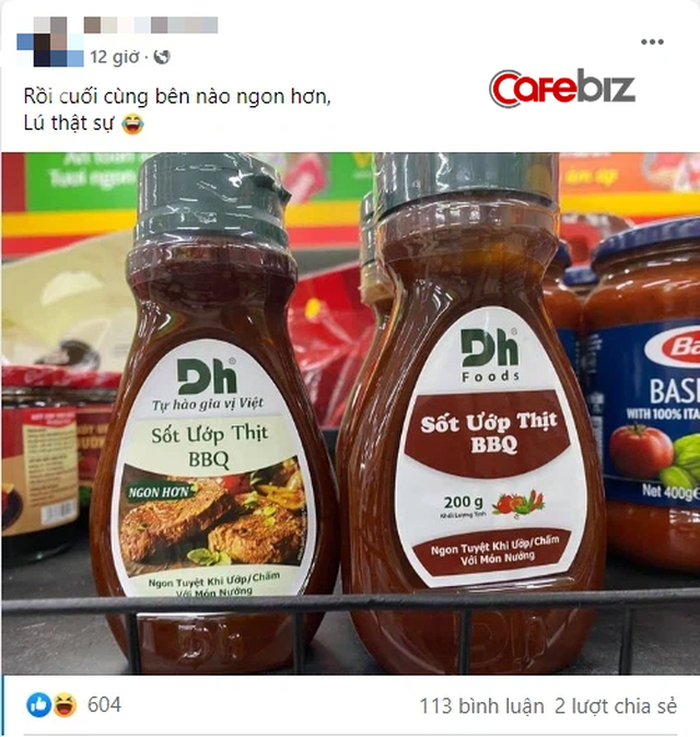 Tiếp bước Sữa Ông Thọ, sốt ướp thịt BBQ Dh Foods nhãn xanh, nhãn đỏ lại gây lú với lời giới thiệu “ngon tuyệt” và “ngon hơn” - Ảnh 1. Tiếp bước Sữa Ông Thọ, sốt ướp thịt BBQ Dh Foods nhãn xanh, nhãn đỏ lại gây lú với lời giới thiệu “ngon tuyệt” và “ngon hơn” - Ảnh 1.