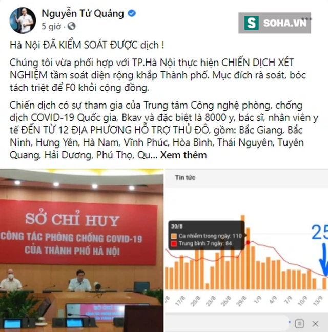  CEO Nguyễn Tử Quảng thông báo tin vui, bày cách giúp Hà Nội quét các F0 còn lại - Ảnh 2.