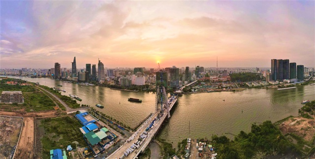 Cận cảnh cầu Thủ Thiêm 2 nối đôi bờ sông Sài Gòn - Ảnh 9.
