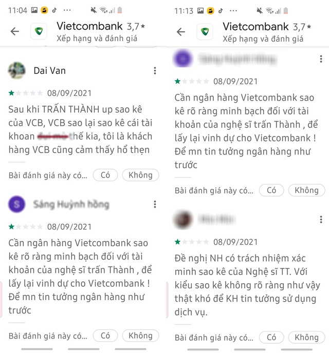  Động thái mới nhất của Vietcombank sau vụ Trấn Thành sao kê tài khoản từ thiện - Ảnh 1.