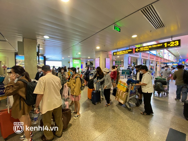Ảnh, clip: Sân bay Tân Sơn Nhất nhộn nhịp người về quê đón Tết, hành khách rồng rắn xếp hàng dài check in - Ảnh 12.