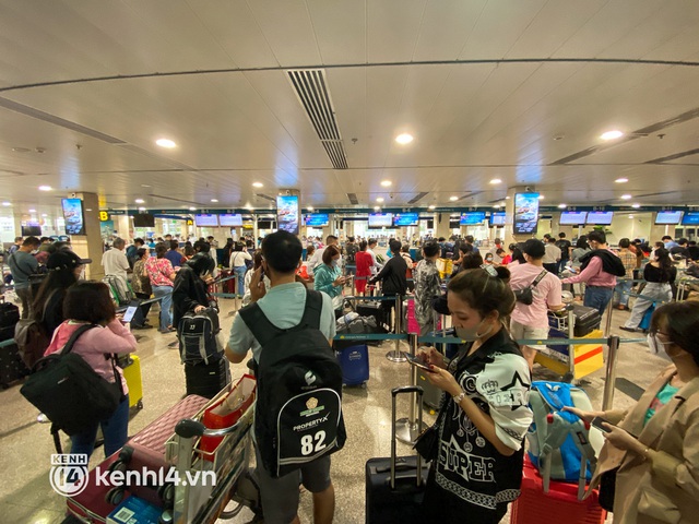 Ảnh, clip: Sân bay Tân Sơn Nhất nhộn nhịp người về quê đón Tết, hành khách rồng rắn xếp hàng dài check in - Ảnh 13.