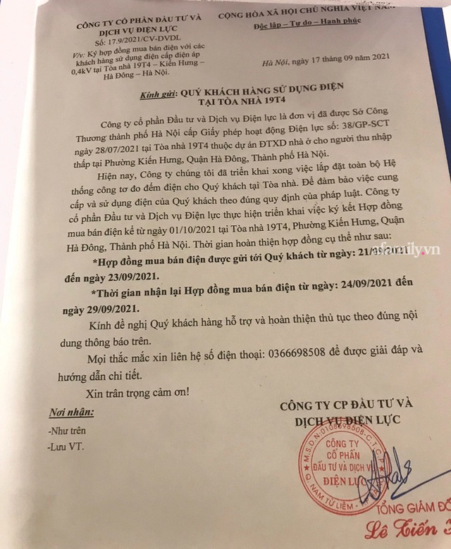 Vụ chung cư cho người thu nhập thấp vừa bàn giao đã bị phản đối ở Hà Nội: CĐT ra tối hậu thư buộc cư dân ký hợp đồng điện ngoài ý muốn, nếu không sẽ cắt điện - Ảnh 5.