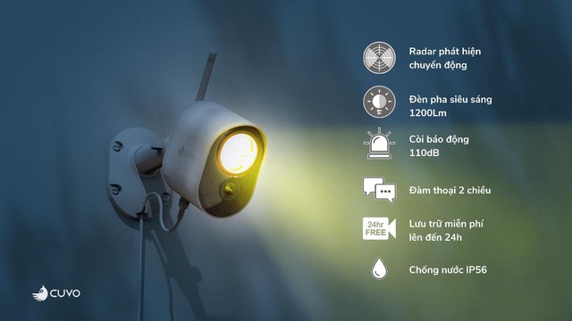CUVO Camera AI đèn an ninh – tân binh camera thông minh Việt Nam sắp ra mắt - Ảnh 1.
