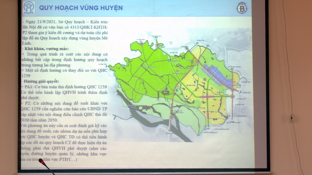 Huyện ủy Mê Linh làm việc với Sở Quy hoạch kiến trúc và Viện Quy hoạch xây dựng Hà Nội về việc triển khai và thực hiện quản lý quy hoạch trên địa bàn huyện - Ảnh 2.