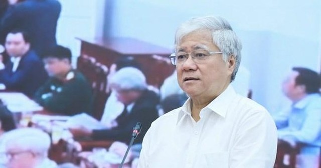 Chủ tịch Ủy ban T.Ư MTTQ Việt Nam phát biểu khai mạc Hội nghị (ảnh Q.V)