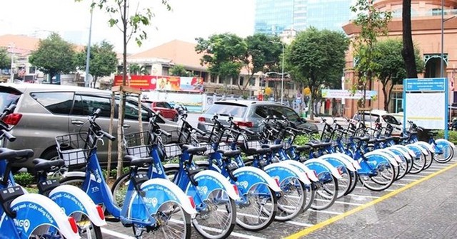 Dịch vụ xe đạp công cộng đã được triển khai tại một số địa phương. Ảnh: CTV