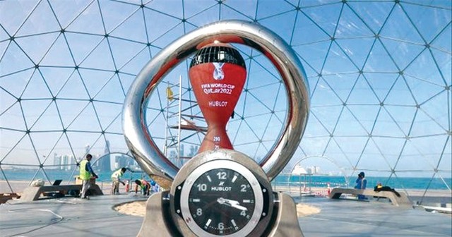 Đồng hồ đếm ngược đến ngày khai mạc World Cup 2022 Ảnh: Getty Images