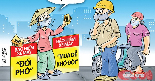 Quy định bảo hiểm bắt buộc với xe máy hiện nay mang nặng tính hình thức, không thiết thực với người mua - Ảnh: TTC Quy định bảo hiểm bắt buộc với xe máy hiện nay mang nặng tính hình thức, không thiết thực với người mua - Ảnh: TTC