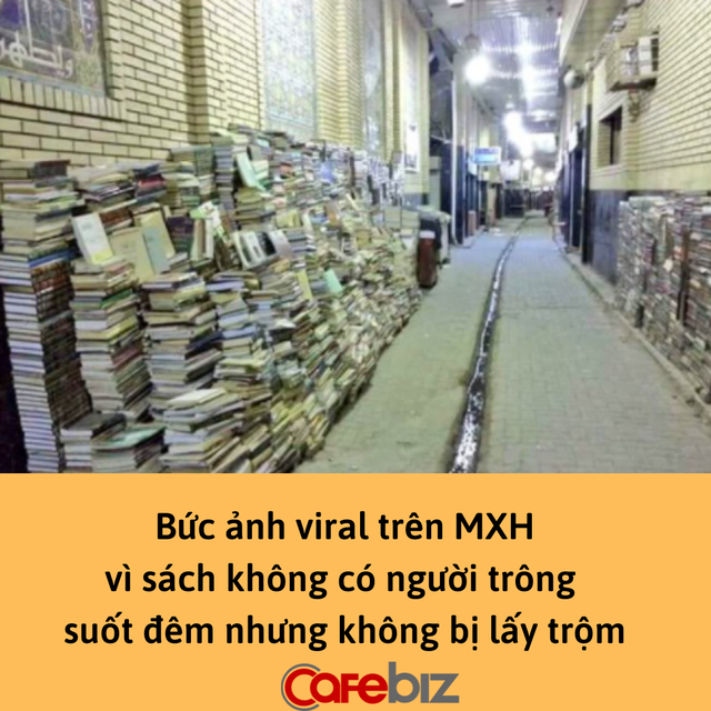 Chợ sách ở Iraq: Không ai trông nhưng chưa từng mất cuốn nào vì ‘người đọc sách không ăn trộm và kẻ trộm thì không đọc sách’ - Ảnh 1.