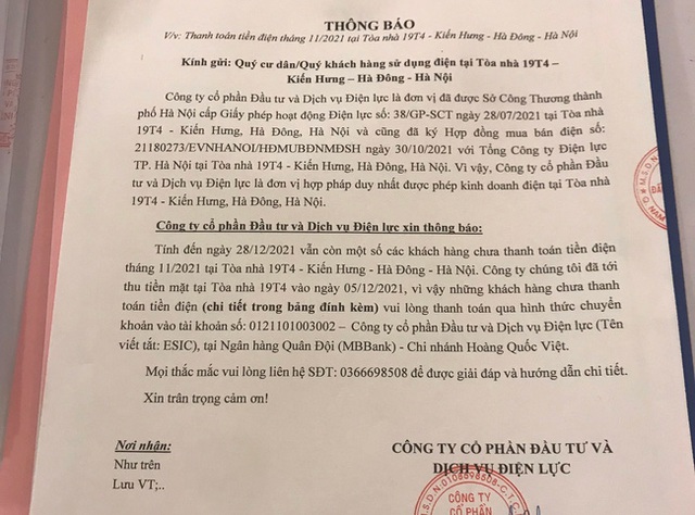 Hà Nội: Bị dọa cắt điện, 100% cư dân Chung cư 19T4 Kiến Hưng vẫn nhất quyết phản đối đơn vị cung cấp dịch vụ của chủ đầu tư - Ảnh 8.