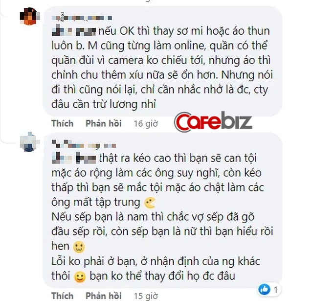 Bị phạt lương vì mặc đồ làm online ‘gây mất tập trung đến nhiều cán bộ, nhân viên khác’, cô gái ấm ức liền được CĐM động viên: ‘Nghỉ việc không cần lăn tăn!’ - Ảnh 3. Bị phạt lương vì mặc đồ làm online ‘gây mất tập trung đến nhiều cán bộ, nhân viên khác’, cô gái ấm ức liền được CĐM động viên: ‘Nghỉ việc không cần lăn tăn!’ - Ảnh 3.