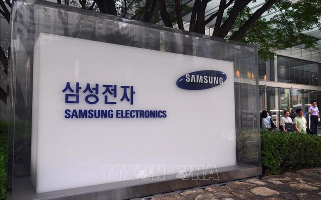 Logo của Hãng Samsung Electronics trên một tòa nhà ở Seoul, Hàn Quốc. Ảnh: AFP/TTXVN