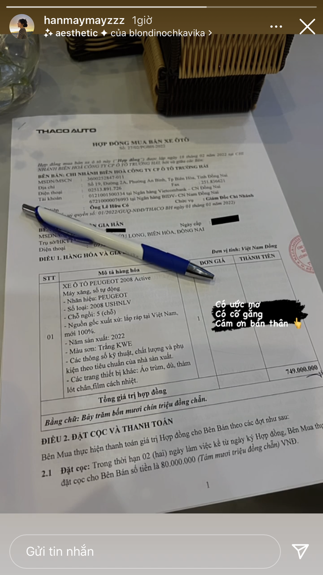 Bạn gái cầu thủ nổi tiếng vừa tậu xe, tuyên bố 1 câu khẳng định khả năng kiếm tiền đỉnh ở tuổi 25 - Ảnh 2.