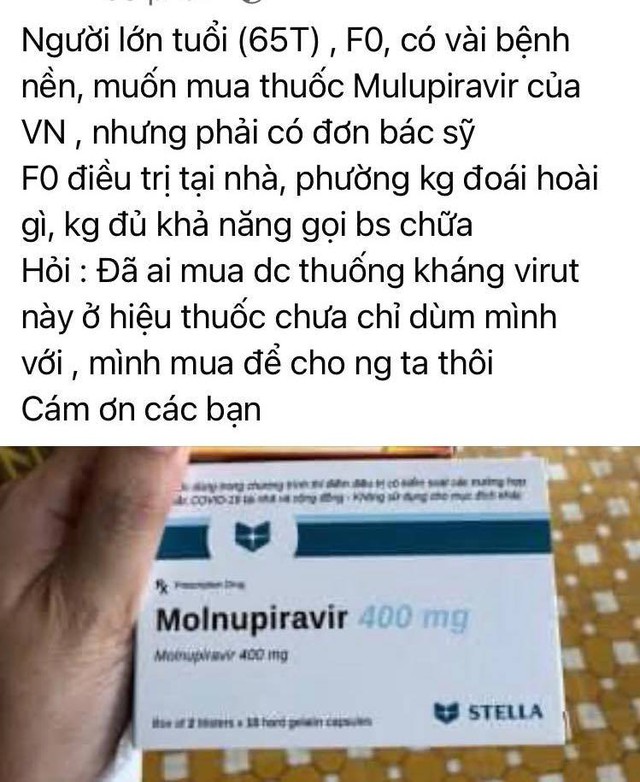 Thuốc kháng virus Molnupiravir chính ngạch khó mua, trên mạng bán nhan nhản, nhà thuốc kiến nghị gì? - Ảnh 2.