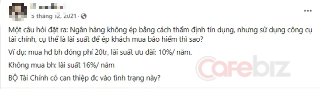 Khi Ngân hàng xài chiêu thức mềm, không ép nhưng khách hàng vay vốn vẫn phải mua bảo hiểm . - Ảnh 2.