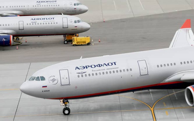 Máy bay do Airbus sản xuất của hãng hàng không Nga Aeroflot tại sân bay quốc tế Sheremetyevo - Moskva. Ảnh: Getty Images