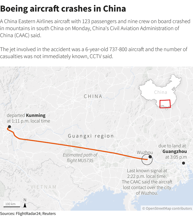 Bí ẩn máy bay rơi thẳng đứng tại Trung Quốc khiến 132 người thiệt mạng, giới chuyên gia cũng khó giải thích - Ảnh 1.