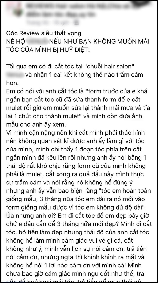 The cult hair salon has 14 establishments nationwide that have their attitudes and skills covered: Ruining a girl's hair and then disrespecting people - Photo 1.