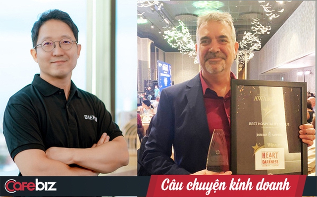 Ông John Pemberton – Founder Heart of Darkness Brewery (phải) và ông Jinwoo Song - Tổng Giám đốc Baemin Việt Nam