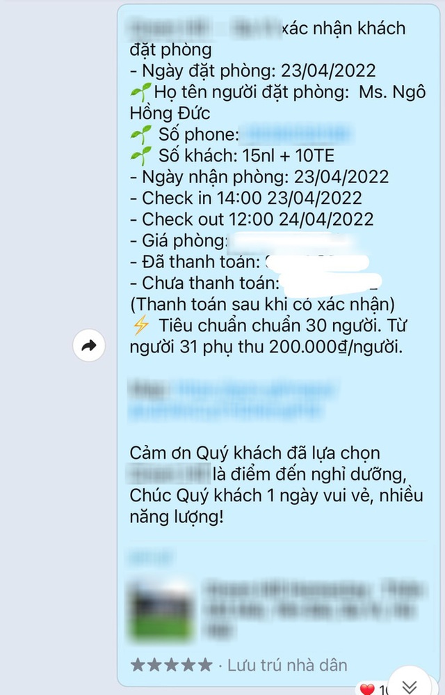   Hanoi: Renting a villa of tens of millions of dong for 2 weekends, customers were surprised to receive a cancellation notice right next to the trip, the deposit is still missing - Photo 3.