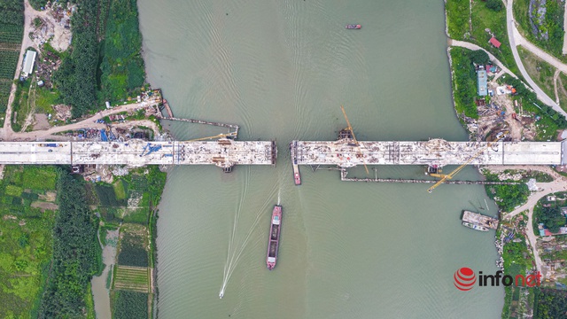 Cận cảnh cây cầu hơn 1.900 tỷ đồng ở Bắc Ninh, thông xe cuối năm nay - Ảnh 1.