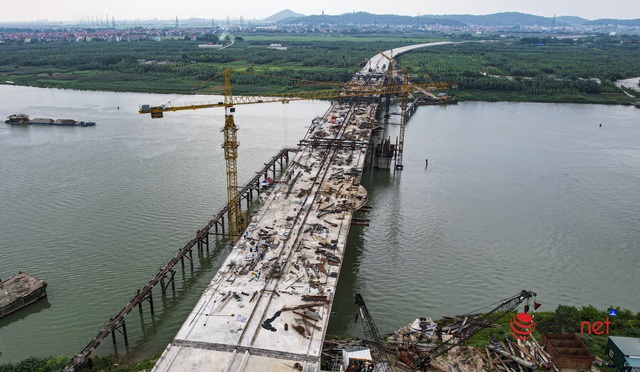 Cận cảnh cây cầu hơn 1.900 tỷ đồng ở Bắc Ninh, thông xe cuối năm nay - Ảnh 12.