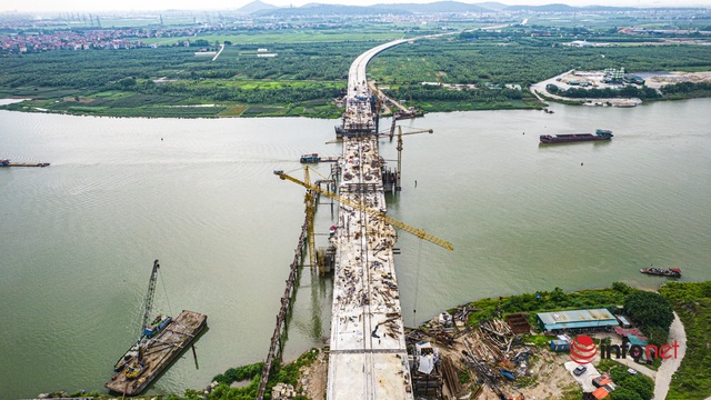 Cận cảnh cây cầu hơn 1.900 tỷ đồng ở Bắc Ninh, thông xe cuối năm nay - Ảnh 2.