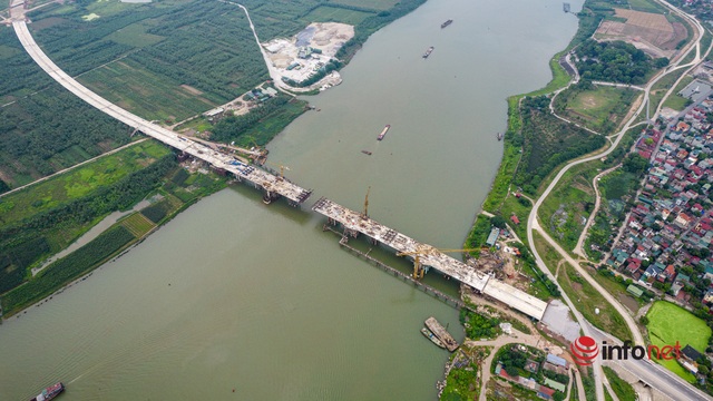 Cận cảnh cây cầu hơn 1.900 tỷ đồng ở Bắc Ninh, thông xe cuối năm nay - Ảnh 4.