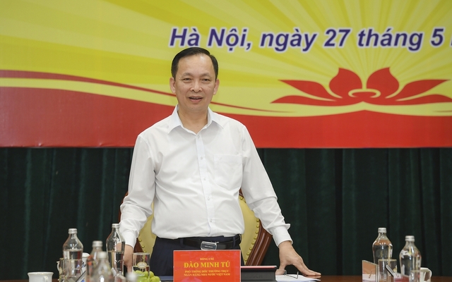 Phó Thống đốc NHNN Đào Minh Tú chủ trì Hội nghị. Ảnh: SBV