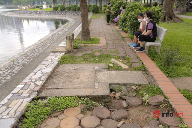Xuống cấp nghiêm trọng, Công viên nổi tiếng ở Hà Nội thành nơi người dân vô tư bắt cá - Ảnh 5.