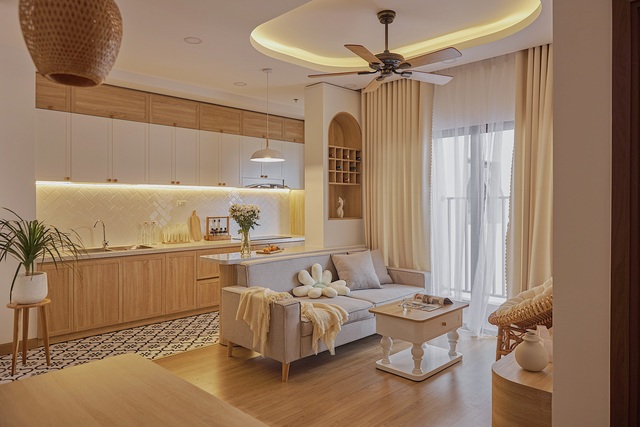 The 64m² apartment of a 28-year-old girl in Nha Trang is very successful in bringing the countryside to the middle of the city - Photo 7.