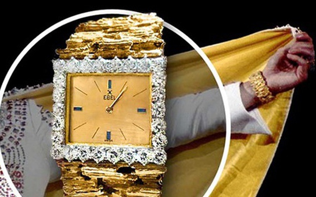Đồng hồ vàng nạm kim cương của Elvis Presley. Ảnh: M.S. Rau