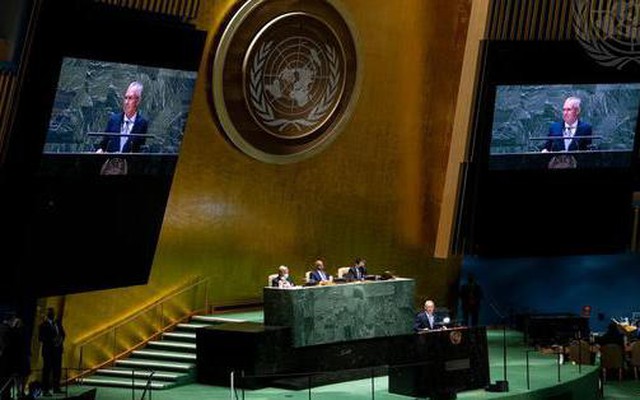 Đại hội đồng Liên Hiệp Quốc họp bầu các chức danh Chủ tịch và các Phó Chủ tịch Đại hội đồng Liên Hiệp Quốc Khoá 77. Ảnh: UN