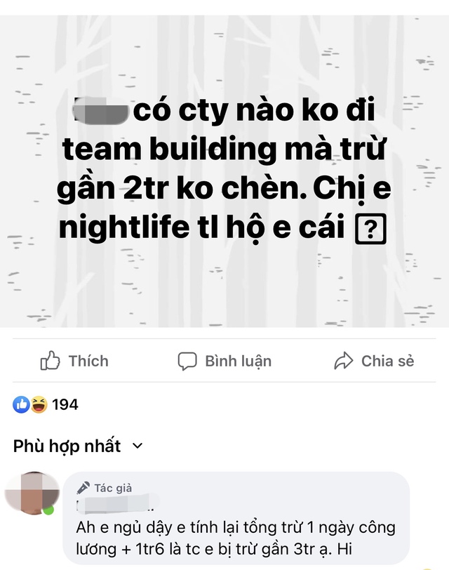 Bị phạt gần 3 triệu đồng, mất luôn 1 ngày công vì không đi du lịch cùng công ty, cô gái bức xúc nộp đơn nghỉ việc - Ảnh 1.