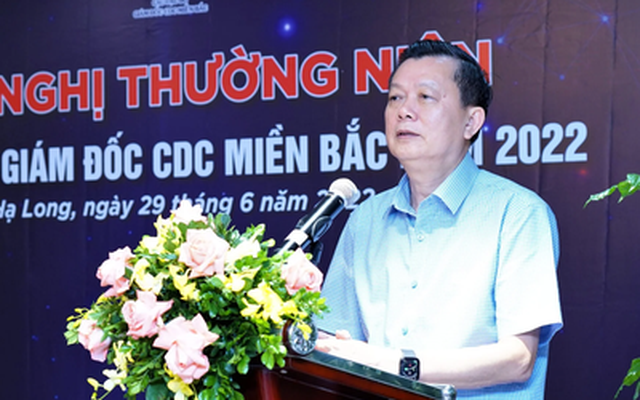 Ngày 29-6, ông Ninh Văn Chủ phát biểu tại hội nghị thường niên Câu lạc bộ giám đốc CDC miền Bắc khi còn là giám đốc CDC Quảng Ninh, chủ nhiệm câu lạc bộ - Ảnh: N.T