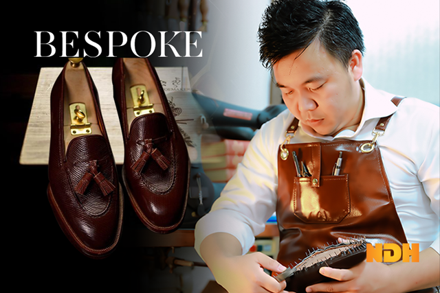 Anh Lê Hoàng Trung hiện sinh sống và  làm việc tại Nhật Bản, với vai trò vừa là kỹ sư phần mềm, vừa là thợ đóng giày bespoke cao cấp. Ảnh: Phan An