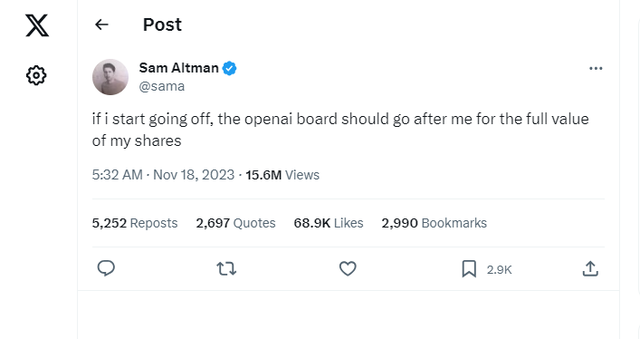 Quá cay cú, Sam Altman ‘dằn mặt’ dàn lãnh đạo OpenAI, thề sẽ đem toàn bộ ‘kẻ thù chôn cùng’ sau khi phải vào công ty theo diện khách mời - Ảnh 2.