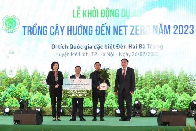 Thúc đẩy mục tiêu Net Zero Carbon năm 2050, Vinamilk khởi động dự án trồng cây tại Hà Nội - Ảnh 3.