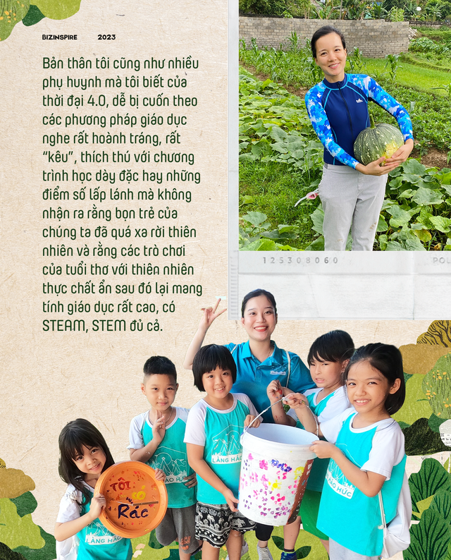 Sau Hộp Háo Hức, MC Minh Trang về quê tự tay đào đất đồi đá sỏi, xúc phân gà bón cây, xây làng sinh thái để trẻ em có tuổi thơ đích thực - Ảnh 2.