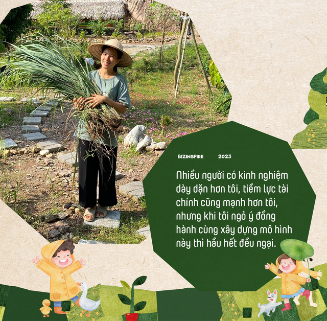 Sau Hộp Háo Hức, MC Minh Trang về quê tự tay đào đất đồi đá sỏi, xúc phân gà bón cây, xây làng sinh thái để trẻ em có tuổi thơ đích thực - Ảnh 3.