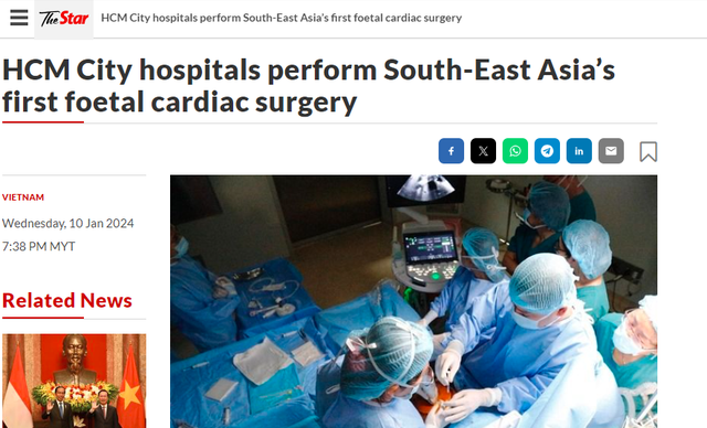 Báo nước ngoài đồng loạt đưa tin về cuộc cân não thông tim xuyên tử cung cứu sống bào thai: Các bác sĩ Việt Nam vừa tạo nên kỳ tích chưa từng có tại Đông Nam Á - Ảnh 1.